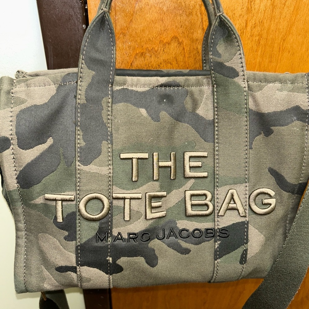 Marc Jacobs Green Camouflage Tote Bag